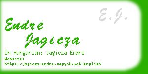 endre jagicza business card